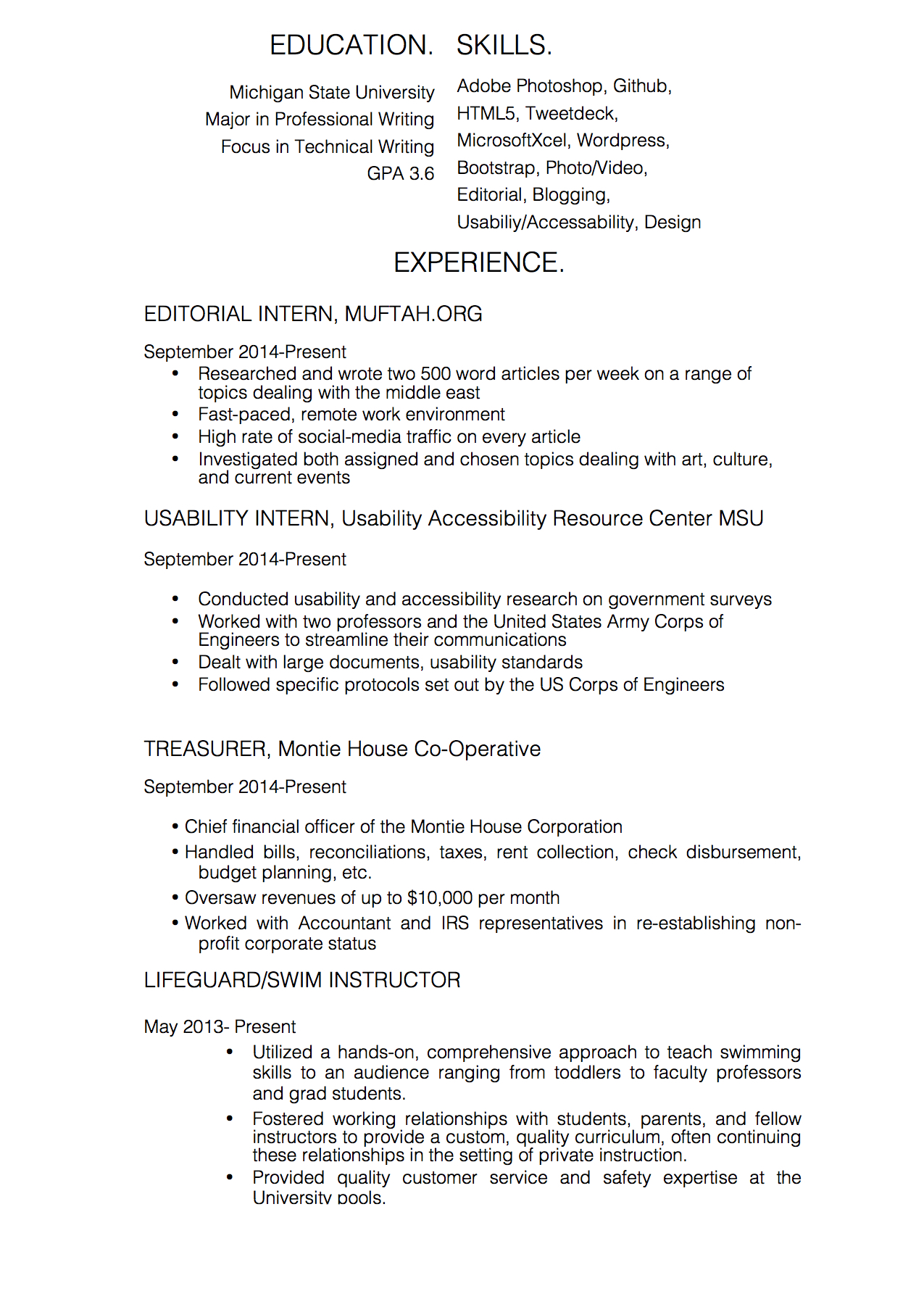 resume